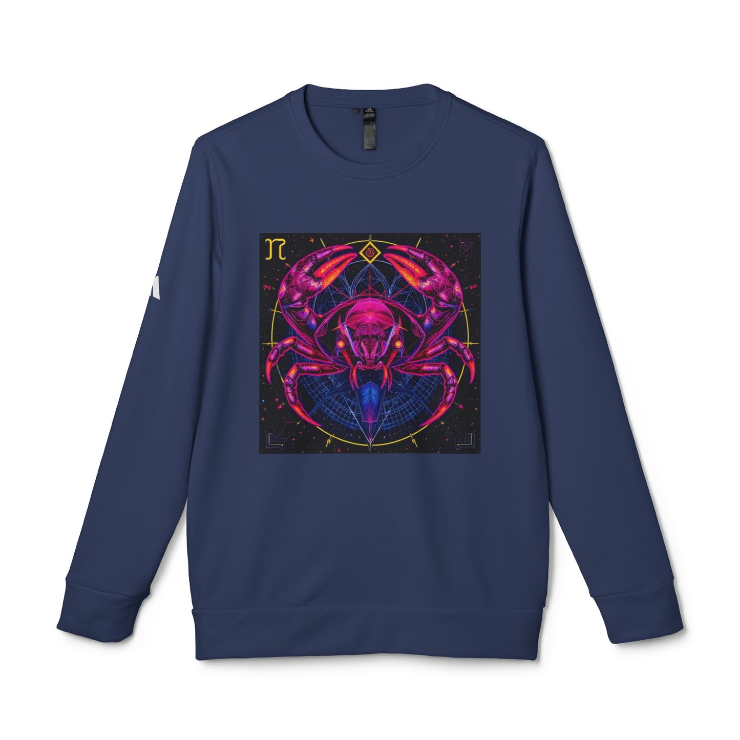 Adidas, Unisex Fleece Crewneck Sweatshirt, Cancer, Pop Art, Zodiac