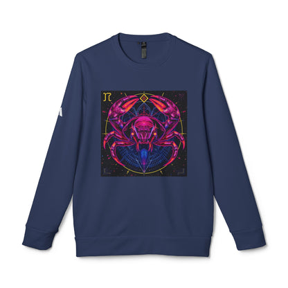 Adidas, Unisex Fleece Crewneck Sweatshirt, Cancer, Pop Art, Zodiac