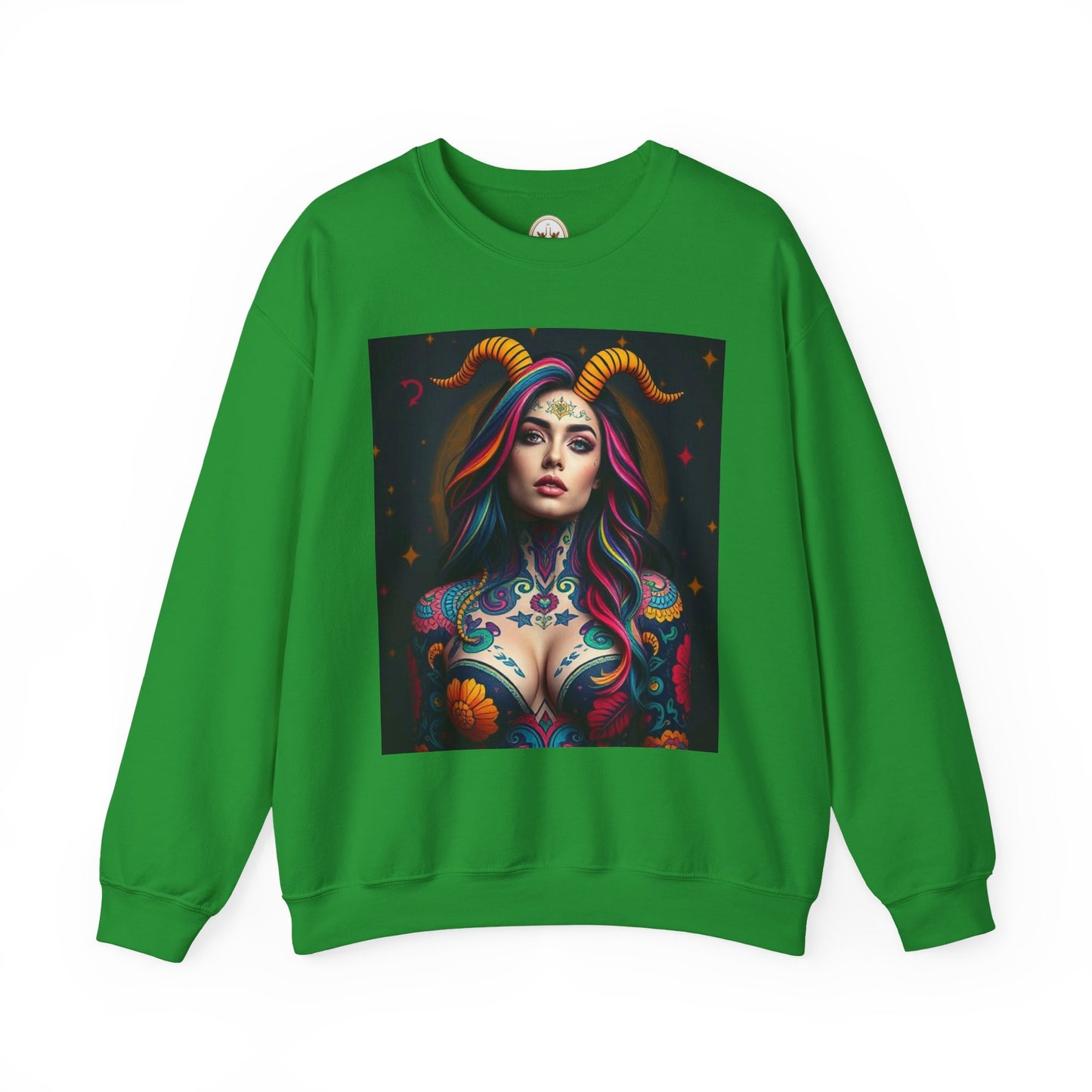 Unisex Heavy Blend™ Crewneck Sweatshirt, Capricorn, Zodiac v3, Sexy Pattern