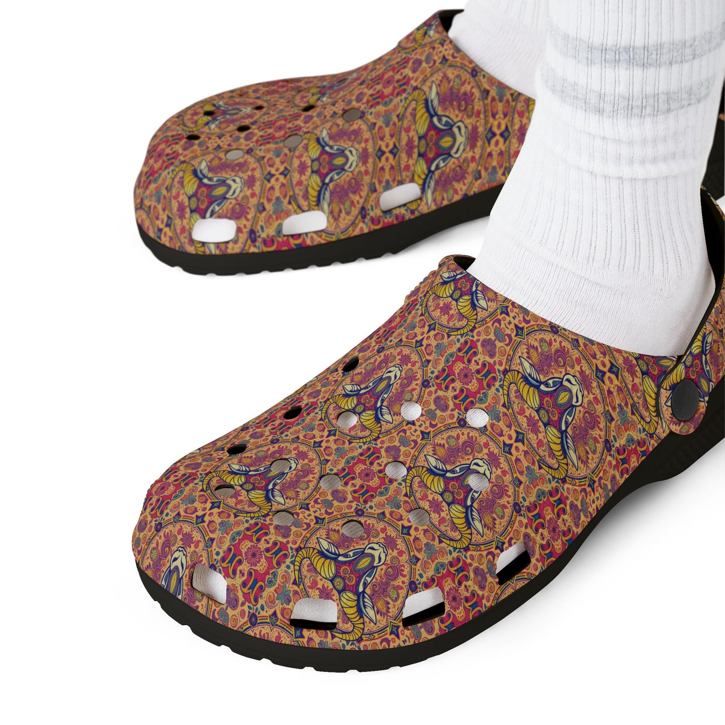 EVA Foam Rubber Shoes, (AOP), Taurus, Zodiac v4, Pattern