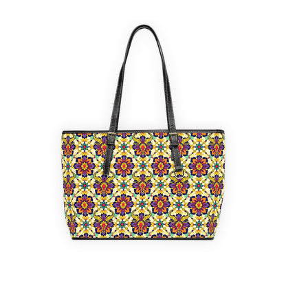 Leather Shoulder Bag, Taurus, Zodiac v2, Flower Pattern