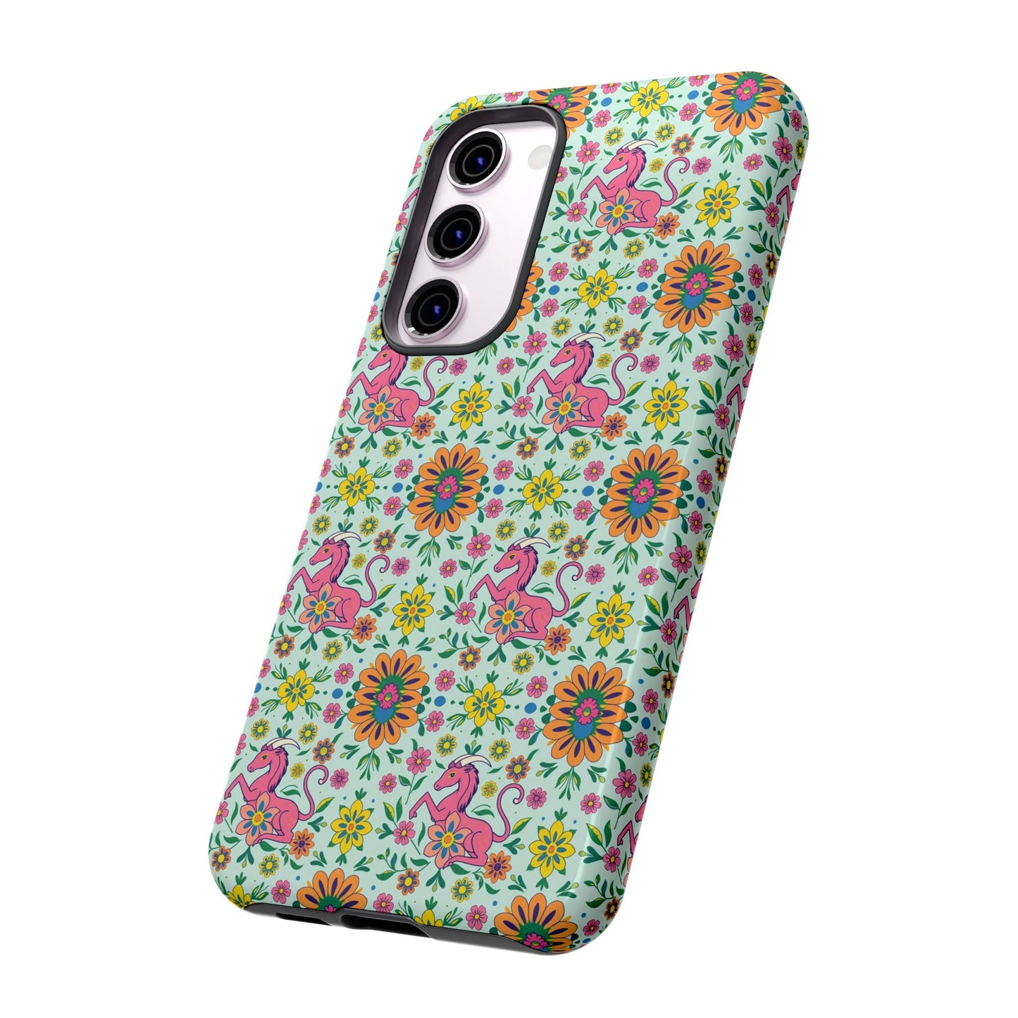 Tough Cases, Aquarius, Zodiac, Flower Pattern