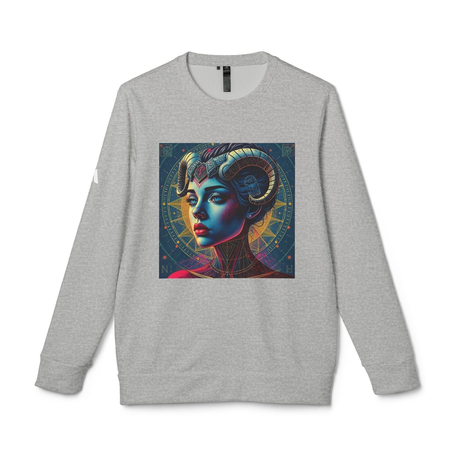 Adidas, Unisex Fleece Crewneck Sweatshirt, Aries, Pop Art, Zodiac