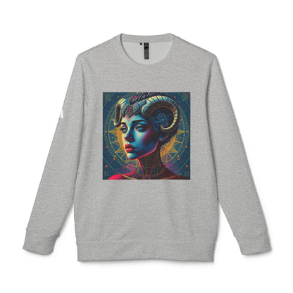 Adidas, Unisex Fleece Crewneck Sweatshirt, Aries, Pop Art, Zodiac