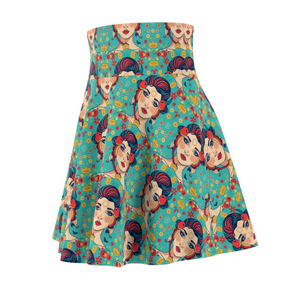 Women's Skater Skirt, (AOP), Pisces, Zodiac, Sexy Pattern