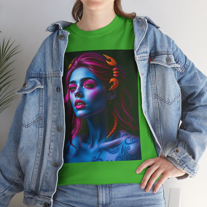 Unisex Heavy Cotton T-Shirt, Scorpio, Zodiac, Sexy Art
