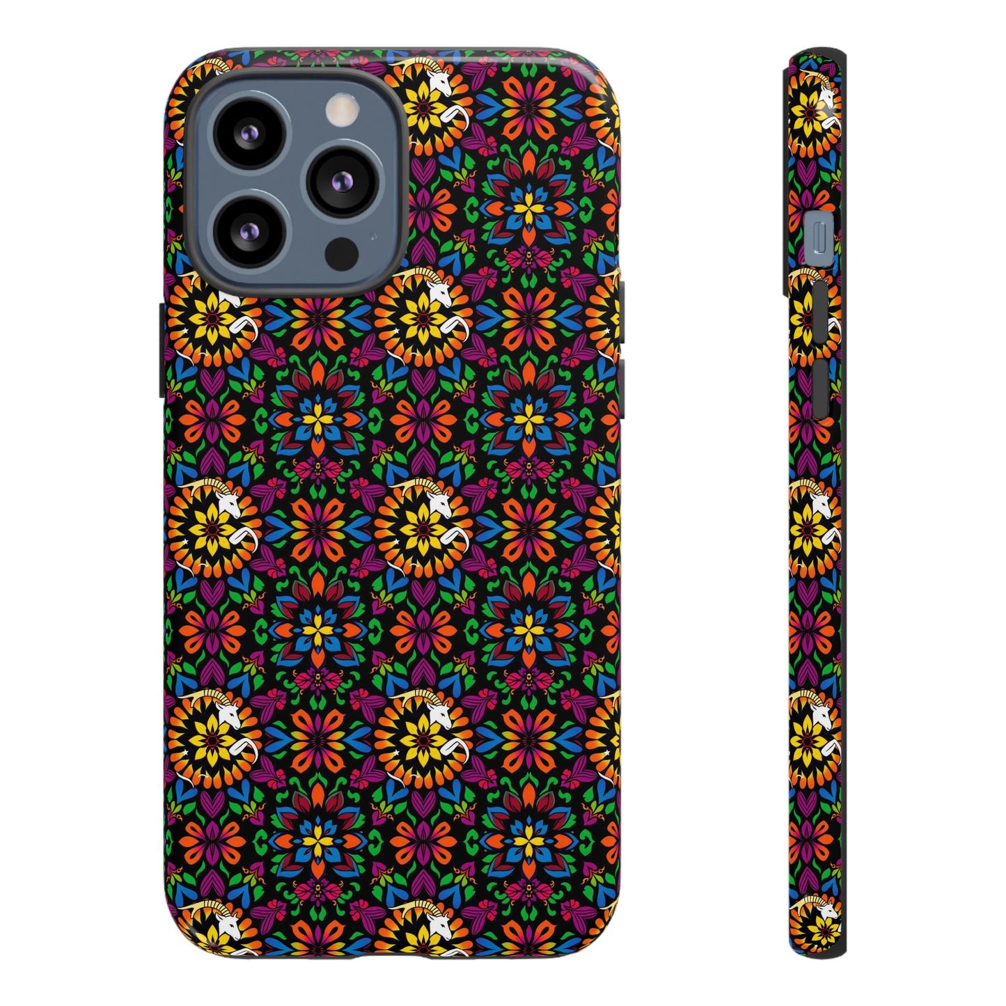 Tough Cases, Capricorn, Zodiac v2, Flower Pattern