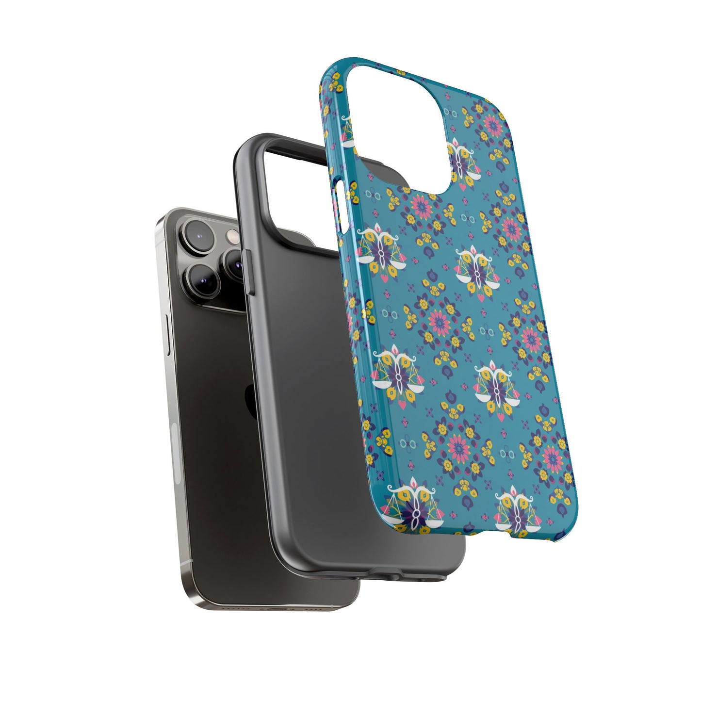 Tough Cases, Libra, Zodiac v2, Flower Pattern