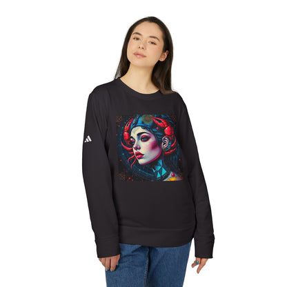 Adidas, Unisex Fleece Crewneck Sweatshirt, Cancer, Pop Art v1, Zodiac