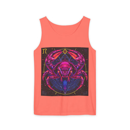Unisex Garment-Dyed, Tank Top, Cancer, Pop Art, 100% US cotton