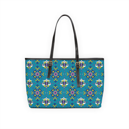 Leather Shoulder Bag, Libra, Zodiac v1, Flower Pattern