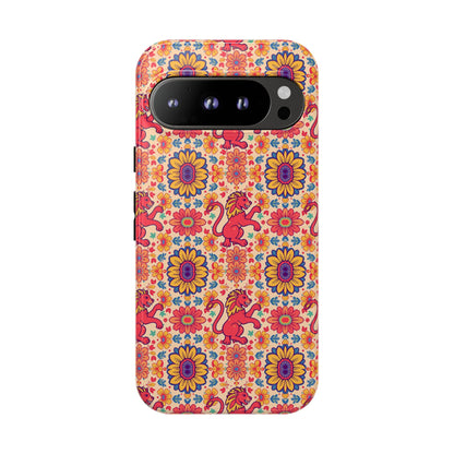 Tough Cases, Leo, Zodiac v1, Flower Pattern