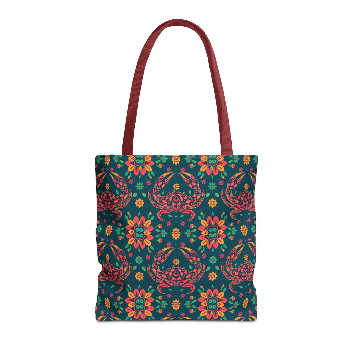 Tote Bag (AOP), Cancer, Zodiac v2, Flower Pattern