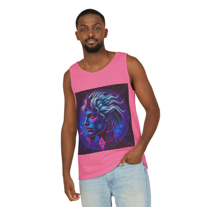 Unisex Garment-Dyed, Tank Top, Gemini, Pop Art v1, 100% US cotton