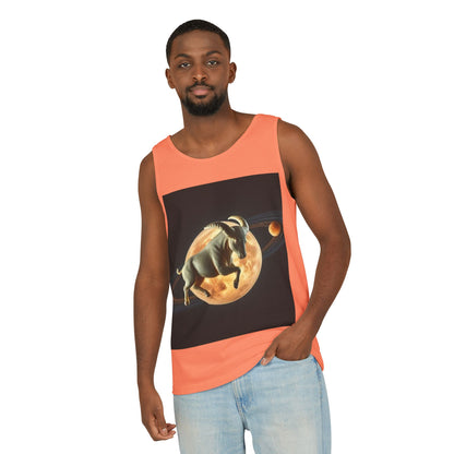Unisex Garment-Dyed, Tank Top, Taurus Design, Planet Animal, 100% US cotton