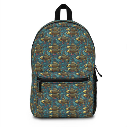 Backpack, Pisces, Zodiac v1, Metal Pattern