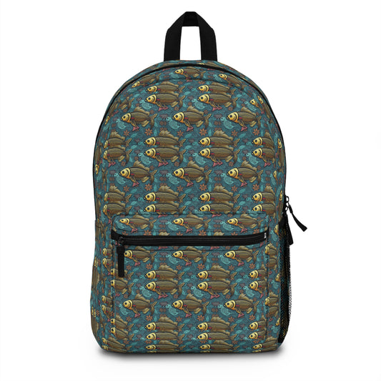 Backpack, Pisces, Zodiac v1, Metal Pattern