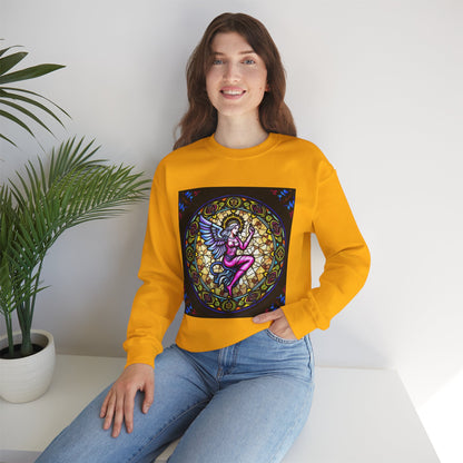 Unisex Heavy Blend™ Crewneck Sweatshirt, Glass 1, Virgo Zodiac Design