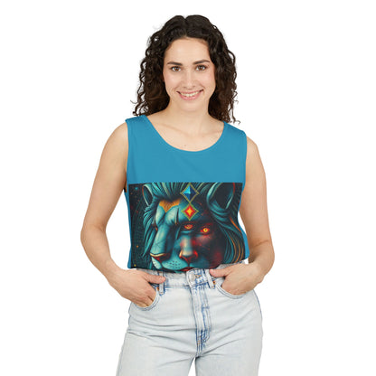 Unisex Garment-Dyed, Tank Top, Leo, Pop Art, 100% US cotton