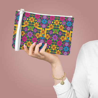 Clutch Bag, Gemini, Zodiac v1, Flower Pattern