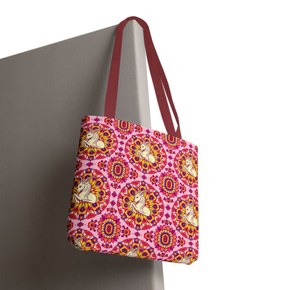 Tote Bag, (AOP), Capricorn, Zodiac v1, Flower Pattern