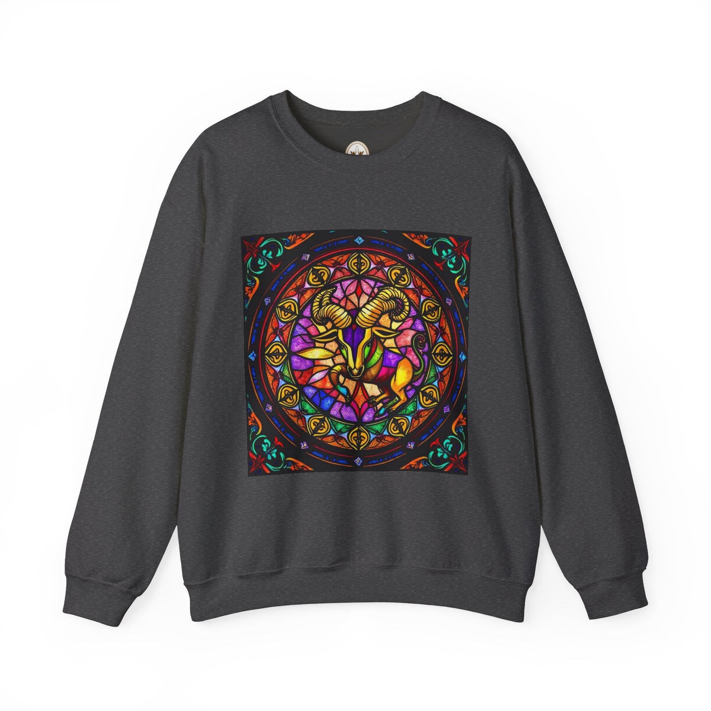 Unisex Heavy Blend™ Crewneck Sweatshirt, Glass 1, Taurus Zodiac Design