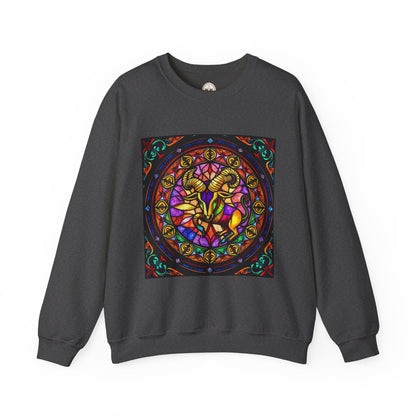 Unisex Heavy Blend™ Crewneck Sweatshirt, Glass 1, Taurus Zodiac Design