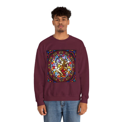 Unisex Heavy Blend™ Crewneck Sweatshirt, Glass, Virgo Zodiac Design