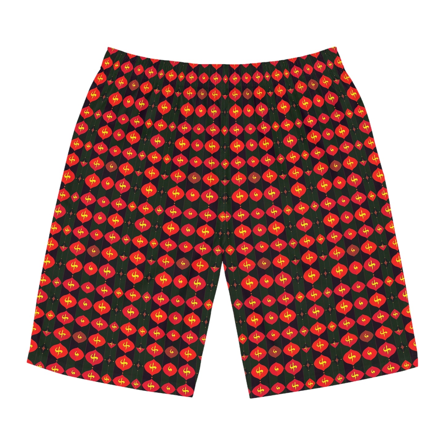 Men's Board Shorts, (AOP), Sagittarius, Zodiac v2, Shape Pattern