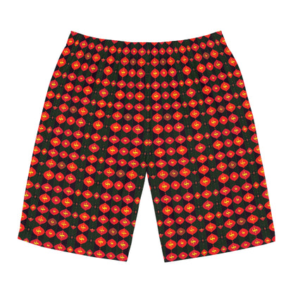 Men's Board Shorts, (AOP), Sagittarius, Zodiac v2, Shape Pattern