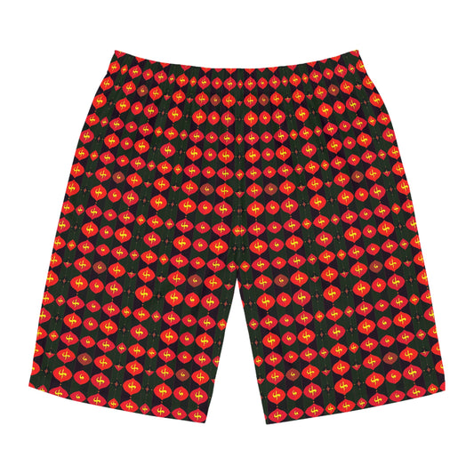Men's Board Shorts, (AOP), Sagittarius, Zodiac v2, Shape Pattern