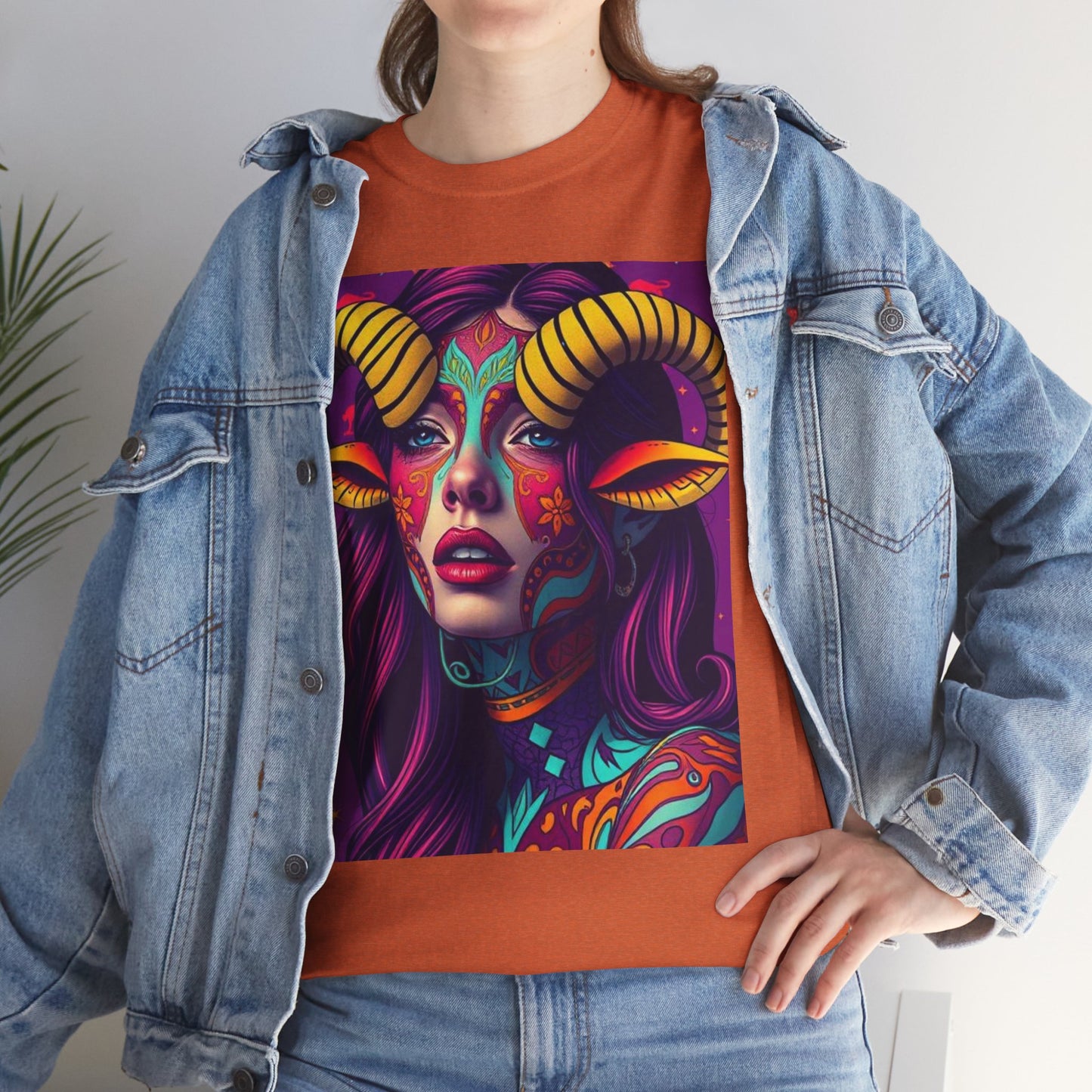 Unisex Heavy Cotton T-Shirt, Taurus, Zodiac v2, Sexy Art
