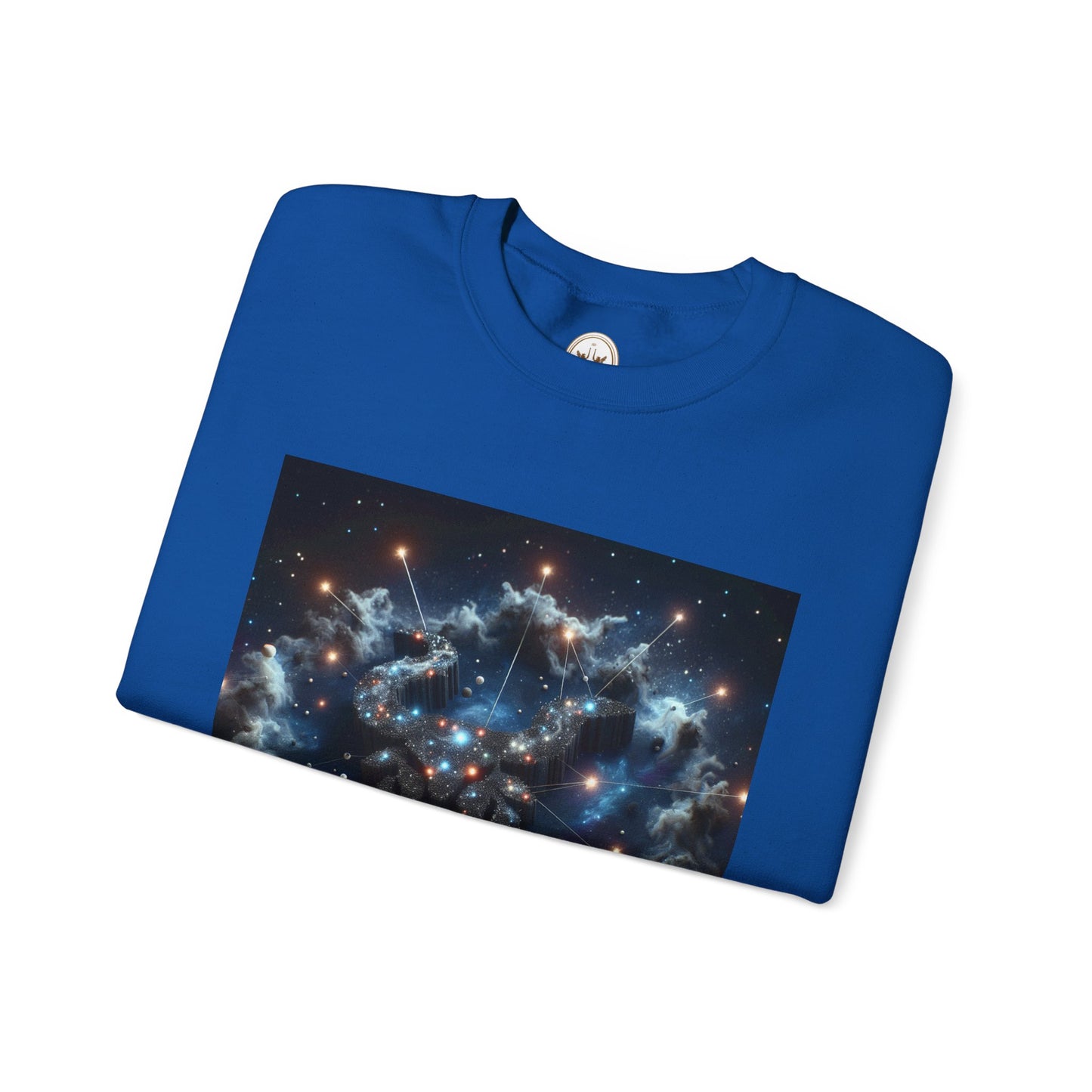 Unisex Heavy Blend™ Crewneck Sweatshirt, Space Bullhead, Taurus Zodiac Design