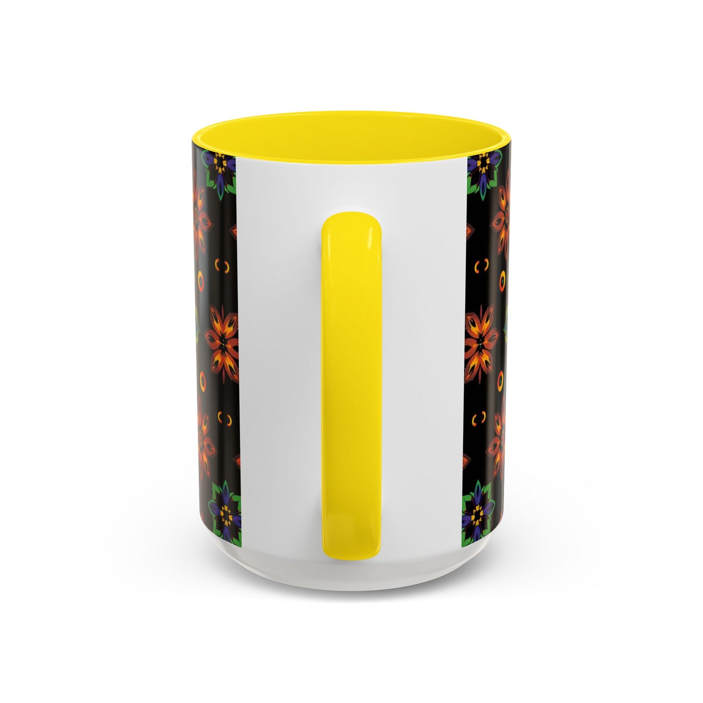 Accent Coffee Mug, Libra, Zodiac v4, Flower Pattern, (11, 15oz)