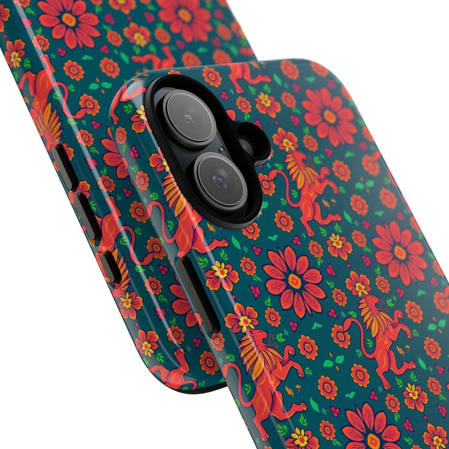 Tough Cases, Leo, Zodiac v2, Flower Pattern