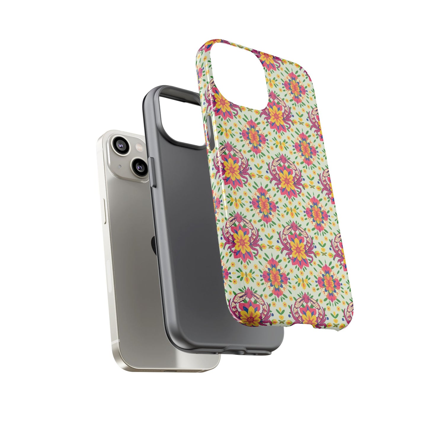 Tough Cases, Cancer, Zodiac v3, Flower Pattern