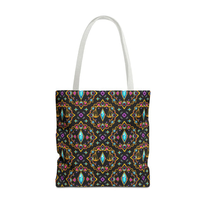 Tote Bag (AOP), Libra, Zodiac v1, Jewel Pattern