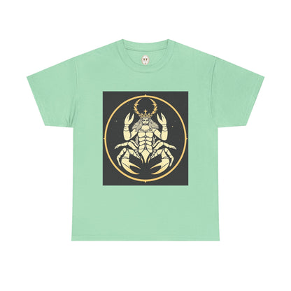 Unisex Heavy Cotton T-Shirt, Scorpio King, Print Art, Zodiac Design