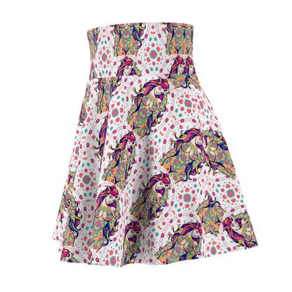 Women's Skater Skirt, (AOP), Leo, Zodiac v4, Sexy Pattern