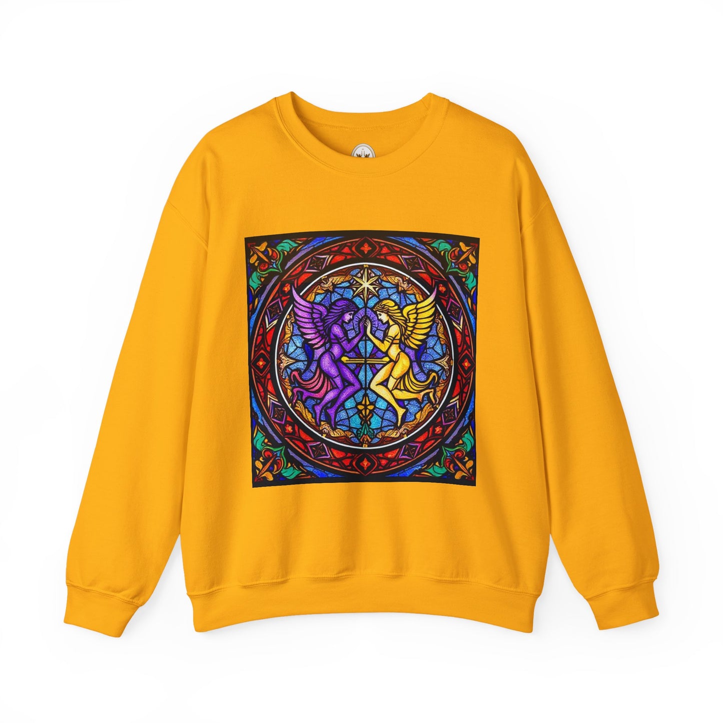Unisex Heavy Blend™ Crewneck Sweatshirt, Glass, Gemini Zodiac Design