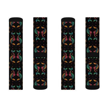 Sublimation Socks, Pisces, Zodiac v2, Pattern