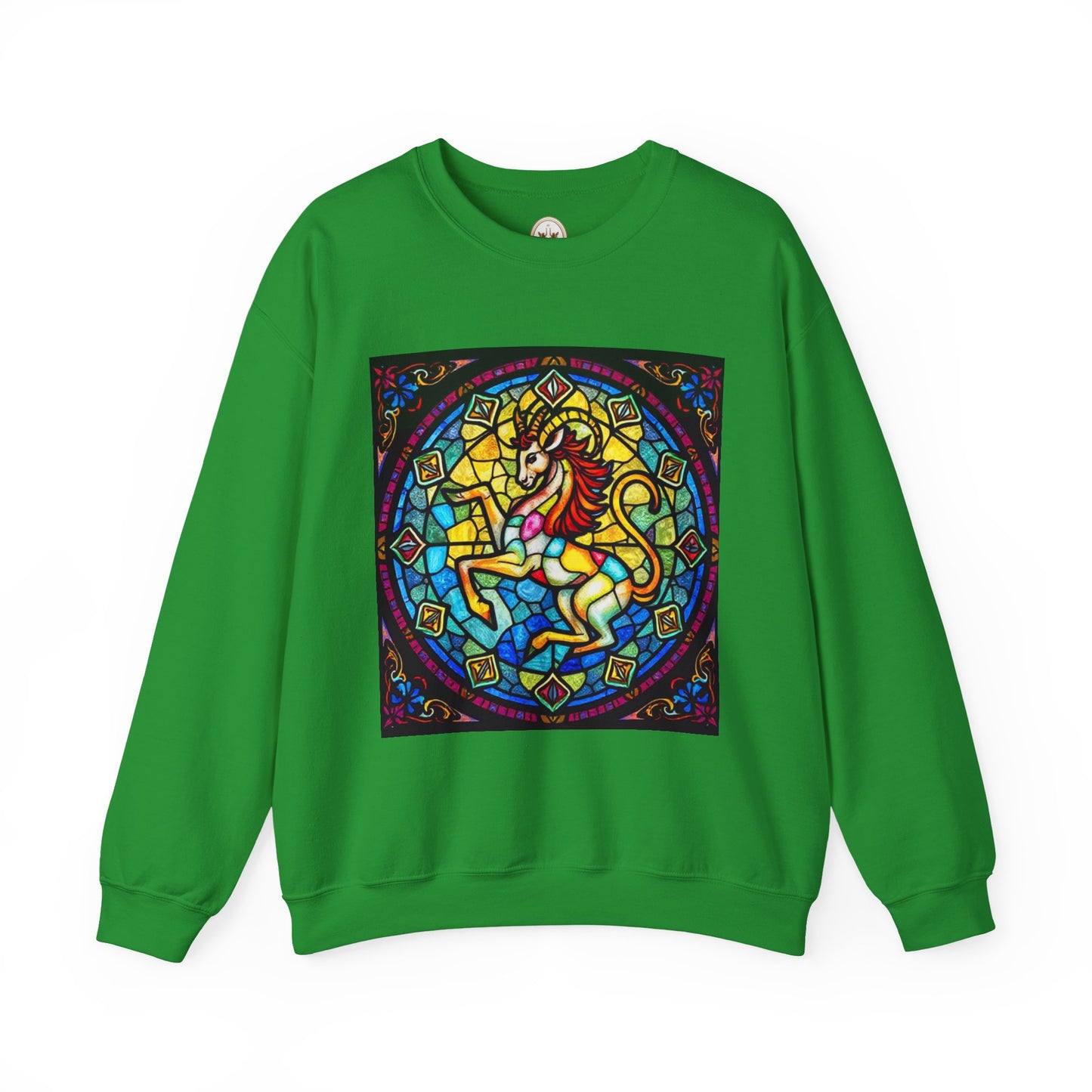 Unisex Heavy Blend™ Crewneck Sweatshirt, Glass, Capricorn Zodiac Design