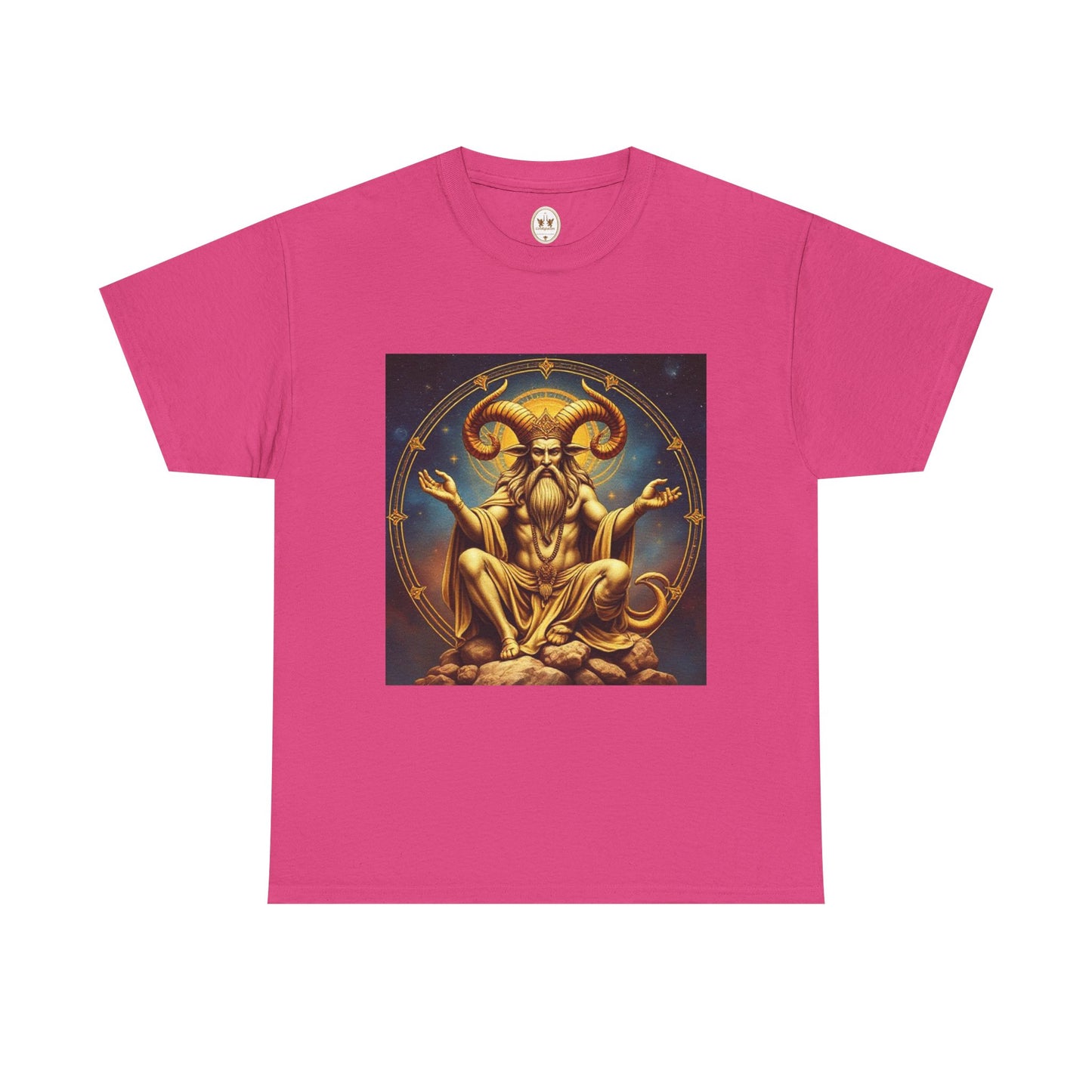 Unisex Heavy Cotton T-Shirt, On The Throne, Taurus Zodiac Design