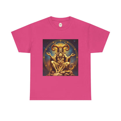Unisex Heavy Cotton T-Shirt, On The Throne, Taurus Zodiac Design