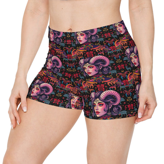 Women's Shorts, (AOP), Taurus, Zodiac v2, Sexy Pattern