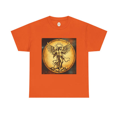 Unisex Heavy Cotton T-Shirt, Angel Twin, Gemini Zodiac Design