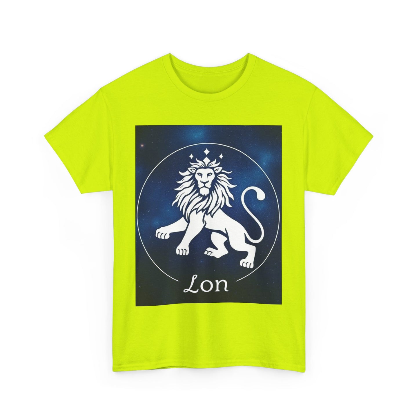 Unisex Heavy Cotton T-Shirt, Space Lion, Leo Zodiac Design