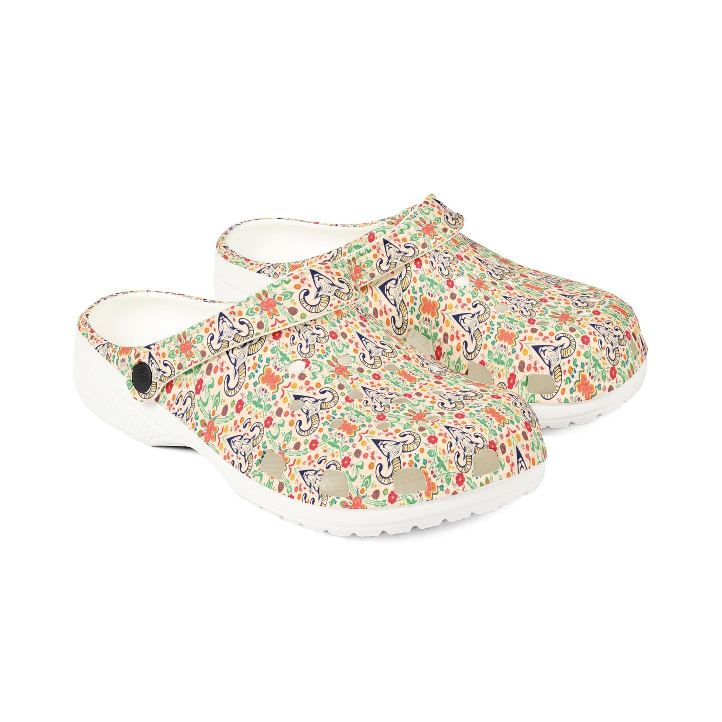 EVA Foam Rubber Shoes, (AOP), Aries, Zodiac v3, Pattern