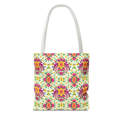Tote Bag (AOP), Cancer, Zodiac v1, Flower Pattern