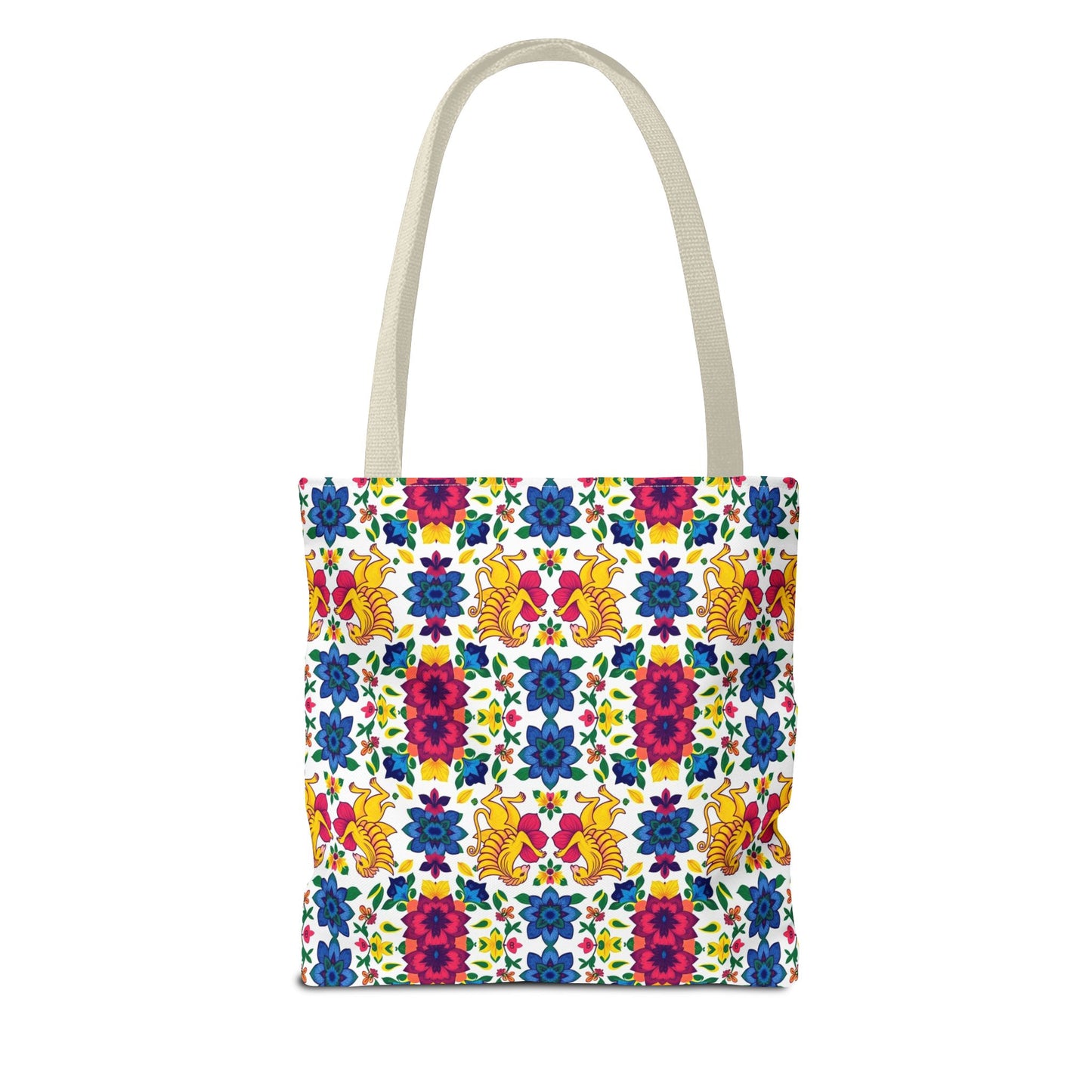 Tote Bag (AOP), Gemini, Zodiac, Flower Pattern